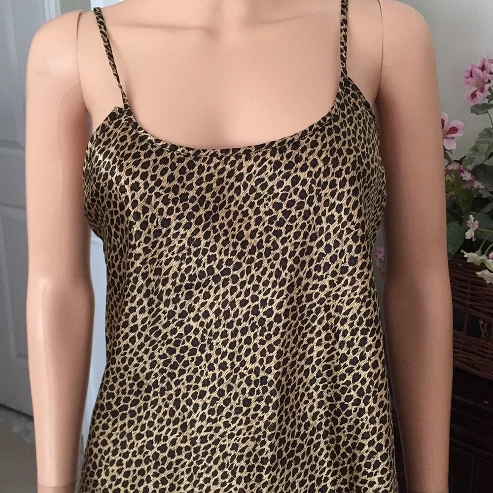 Vintage Animal Print Soft Silky Slip Dress